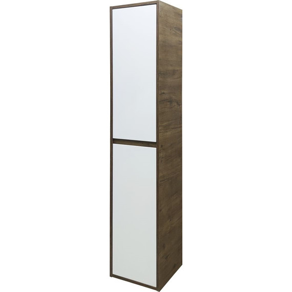 Пенал подвесной Эстет Monaco Wood 35 см L ФР-00010690, белый/тёмное дерево - 2 Пенал подвесной Эстет Monaco Wood 35 см L ФР-00010690, белый/тёмное дерево фото 2