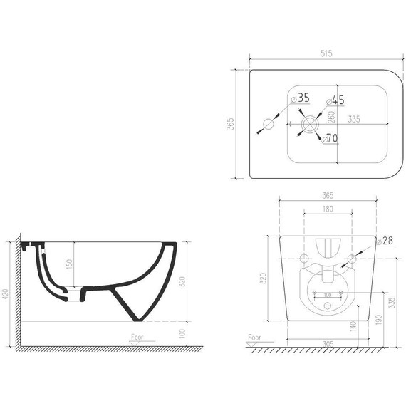 Биде подвесное Art&Max Maxima AM010BH фото 5