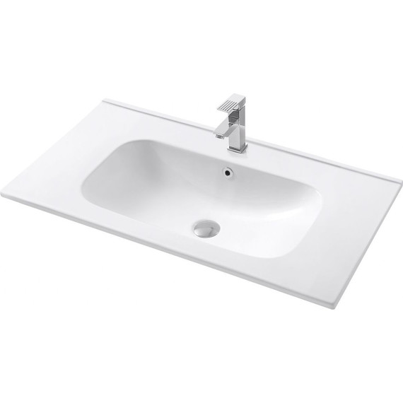 Тумба подвесная с раковиной Art&Max AM-ELEGANT-900-2C-SO-GCM-LED 90 см, светло-серый матовый, Цвет фасада: светло-серый матовый фото 2