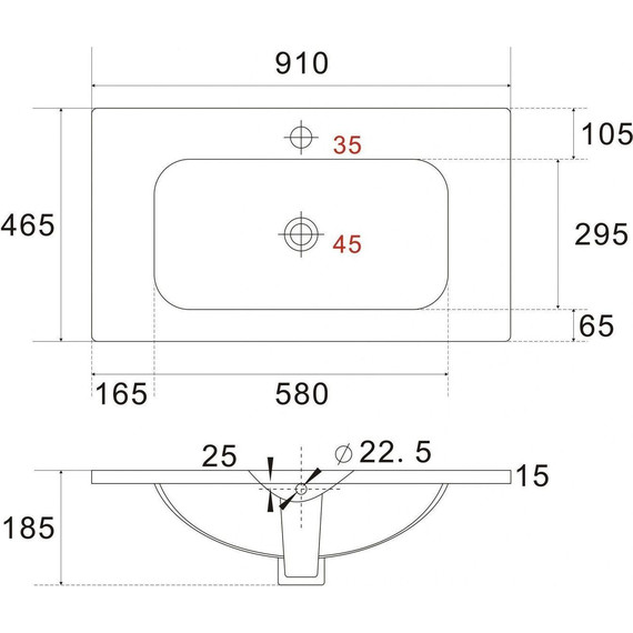 Тумба подвесная с раковиной Art&Max AM-ELEGANT-900-2C-SO-GCM-LED 90 см, светло-серый матовый, Цвет фасада: светло-серый матовый фото 5