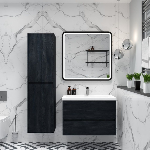 Пенал подвесной Art&Max Family-M-1500-2A-SO-HC 40 см, угольный камень - 4 Пенал подвесной Art&Max Family-M-1500-2A-SO-HC 40 см, угольный камень фото 4