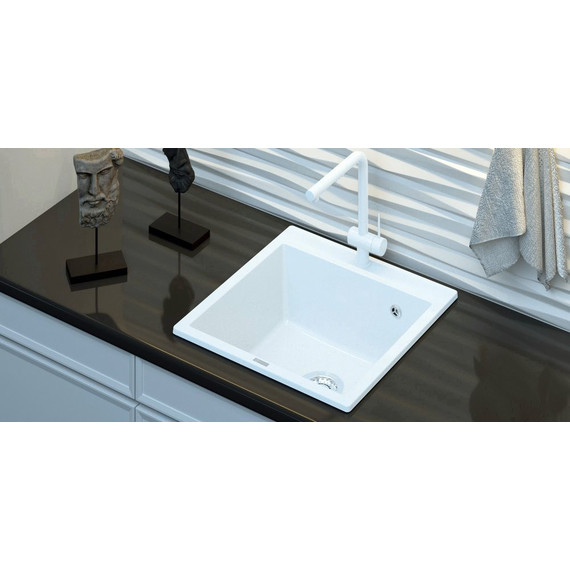 Кухонная мойка Point Арбель 51 PN3001W, белый, Цвет производителя: белый фото 3