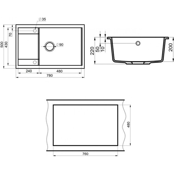 Кухонная мойка Point Велета 78 PN3002W, белый, Цвет производителя: белый фото 4