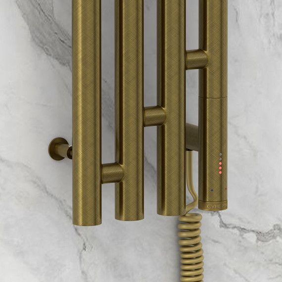 Полотенцесушитель электрический Сунержа Кантата 3.0 П4 1200x159 мм R 05-5847-1216, состаренная бронза фото 3