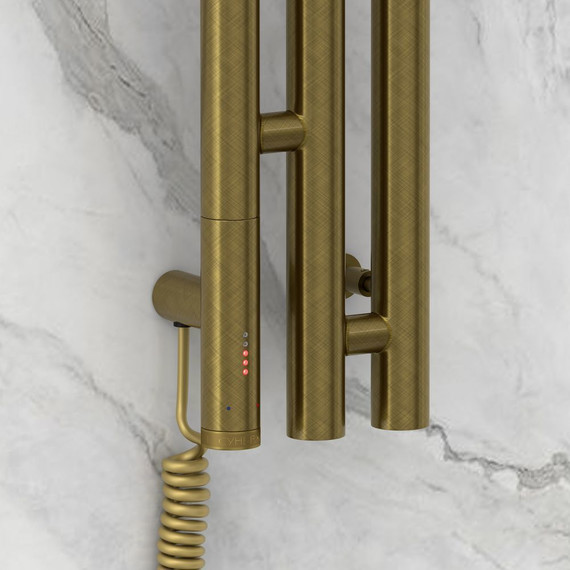 Полотенцесушитель электрический Сунержа Терция 3.0 П3 1200x106 мм L 05-5844-1211, состаренная бронза фото 3