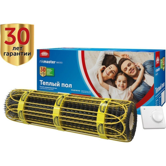 Мат нагревательный Национальный комфорт 2НК 750 Вт/5,0 кв.м Мастер с терморегулятором 2228662 фото 