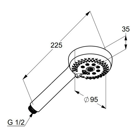 Ручной душ Kludi Logo 3S 6830039-00, черный фото 2