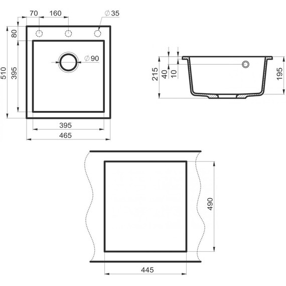 Кухонная мойка Point Моко 47 PN3006B, чёрный, Цвет производителя: чёрный фото 3