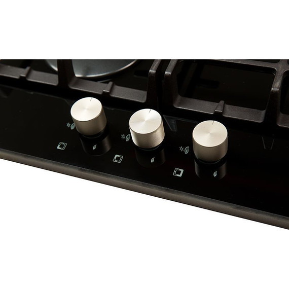 Газовая варочная поверхность Oasis P-3GBT (чёрное стекло) фото 2