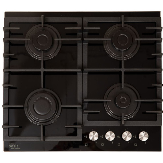 Газовая варочная поверхность Oasis P-GBR (чёрное стекло) фото 2