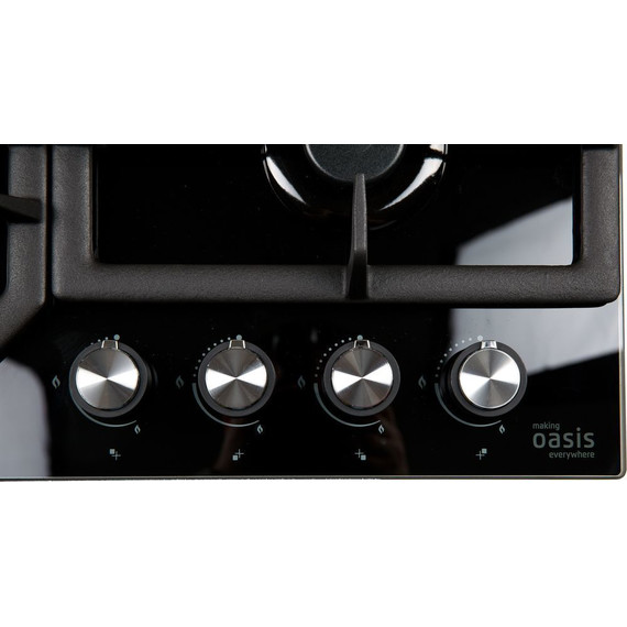 Газовая варочная поверхность Oasis P-GBT (чёрное стекло) фото 3