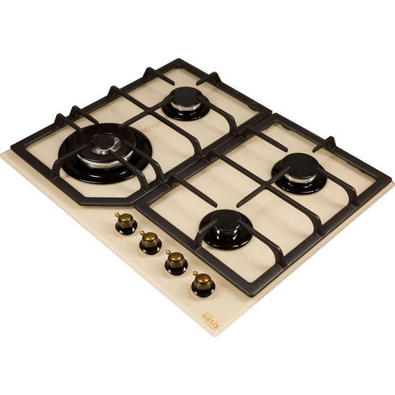 Газовая варочная поверхность Oasis P-GRT (бежевое стекло) фото 3
