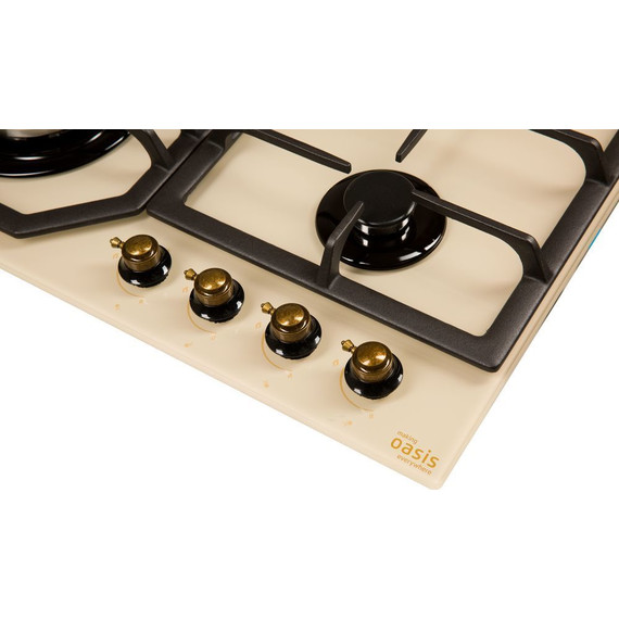 Газовая варочная поверхность Oasis P-GRT (бежевое стекло) фото 4