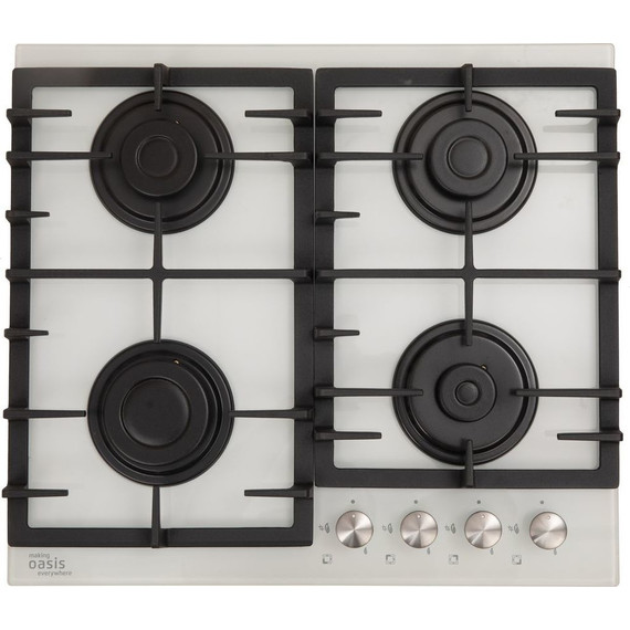 Газовая варочная поверхность Oasis P-GWR (белое стекло) фото 2