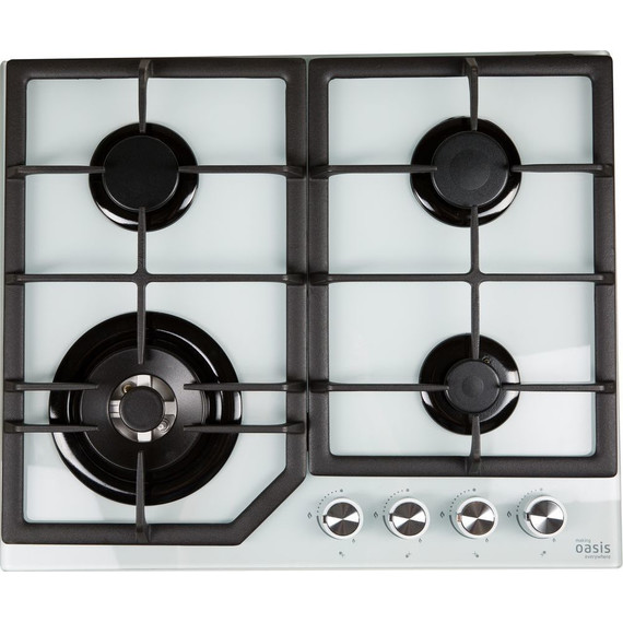 Газовая варочная поверхность Oasis P-GWT (белое стекло) фото 2