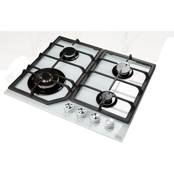 Газовая варочная поверхность Oasis P-GWT (белое стекло) фото 6
