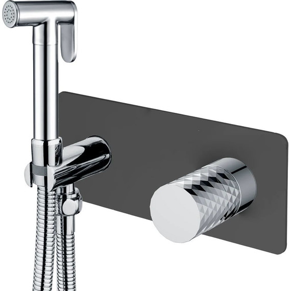 Набор для гигиенического душа Boheme Stick 127-BCR, black chrome, Цвет производителя: black chrome фото 