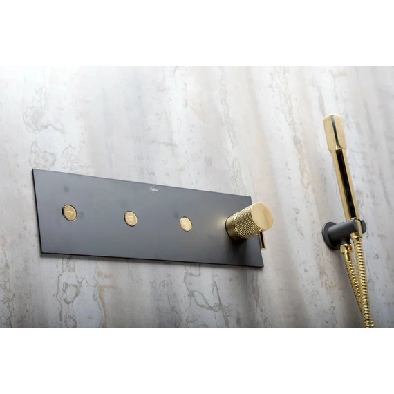 Душевая система для душа Boheme Fusion 130-BG, чёрный/золото, Цвет производителя: чёрный, золото фото 2