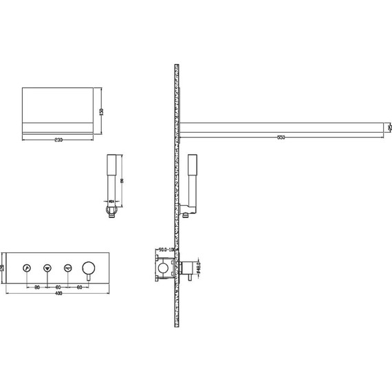 Душевая система для душа Boheme Fusion 130-B, чёрный матовый, Цвет производителя: чёрный матовый фото 9