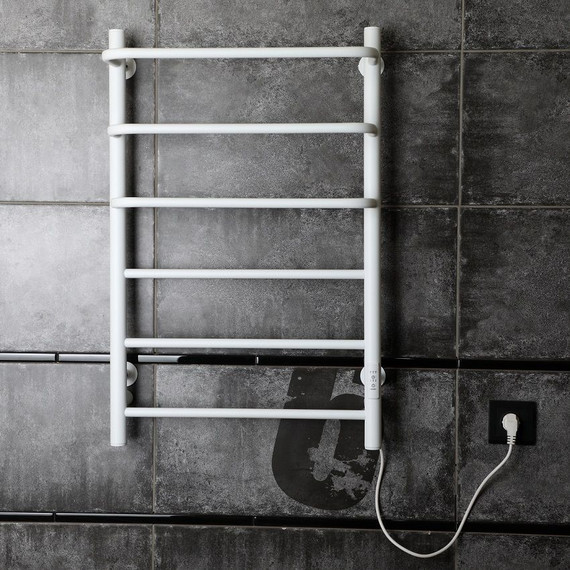 Полотенцесушитель электрический Тругор Пэк сп 19 П6 500х800 мм (возможность скрытого подключения) 00-00045103, белый - 3 Полотенцесушитель электрический Тругор Пэк сп 19 П6 500х800 мм (возможность скрытого подключения) 00-00045103, белый фото 3