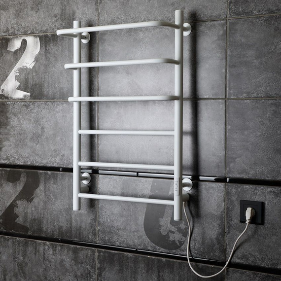 Полотенцесушитель электрический Тругор Пэк сп 19 П6 500х800 мм (возможность скрытого подключения) 00-00045103, белый - 4 Полотенцесушитель электрический Тругор Пэк сп 19 П6 500х800 мм (возможность скрытого подключения) 00-00045103, белый фото 4