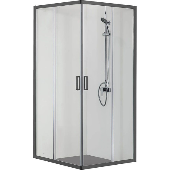 Душевое ограждение Aquatek 90x90 см AQ ARI KV09020BL, чёрный/прозрачное фото 