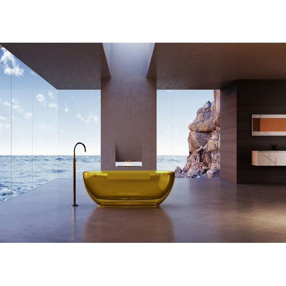 Ванна прозрачная Abber Kristall 170x75 см AT9703Amber, желтый фото 2