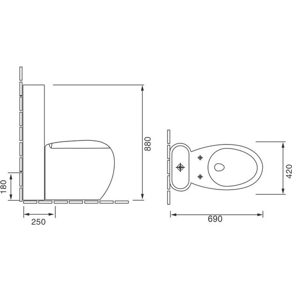 Унитаз-моноблок Grossman Solis GR-4424 с крышкой микролифт - 10 Унитаз-моноблок Grossman Solis GR-4424 с крышкой микролифт фото 10