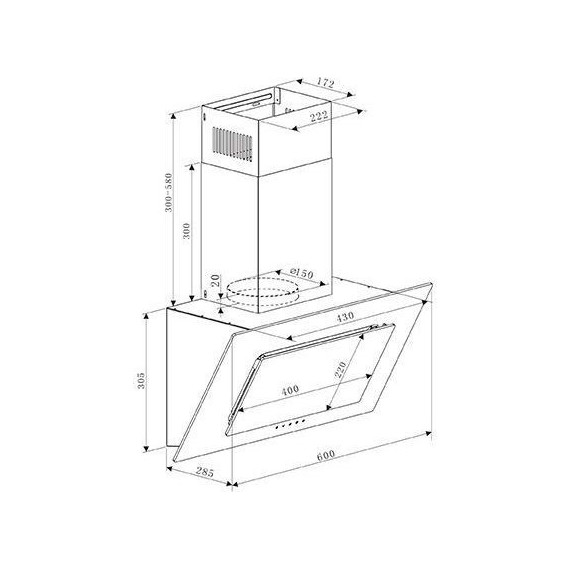 Вытяжка Oasis ND - 60W фото 2