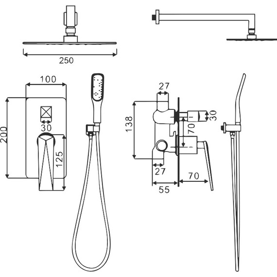 Душевая система для душа Boheme Venturo 374-W, white chrome, Цвет производителя: white chrome - 2 Душевая система для душа Boheme Venturo 374-W, white chrome, Цвет производителя: white chrome фото 2