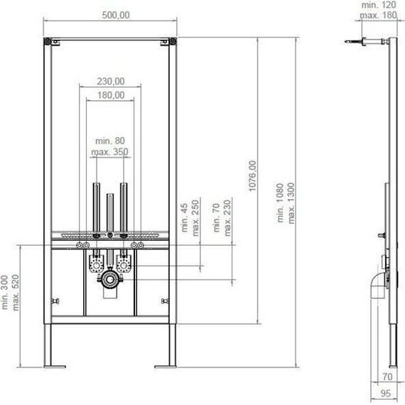 Инсталляция для биде Artceram 700.102 фото 2
