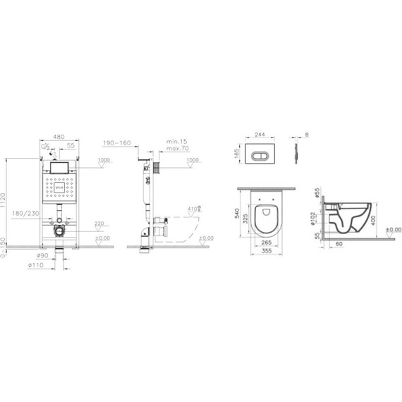 Инсталляция с подвесным безободковым унитазом Vitra Mia Round 9856B003-7200 - 2 Инсталляция с подвесным безободковым унитазом Vitra Mia Round 9856B003-7200 фото 2