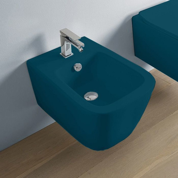 Биде подвесное ArtCeram A16 ASB001 42 00, petrolio фото 2