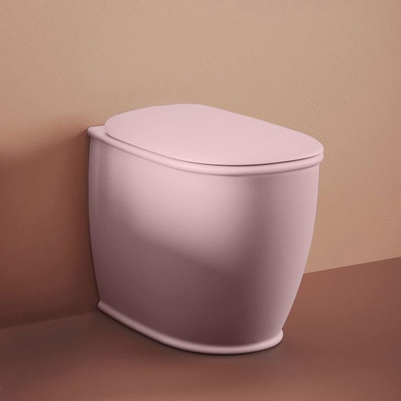 Унитаз приставной безободковый ArtCeram Atelier ATV002 33 00, розовый фото 