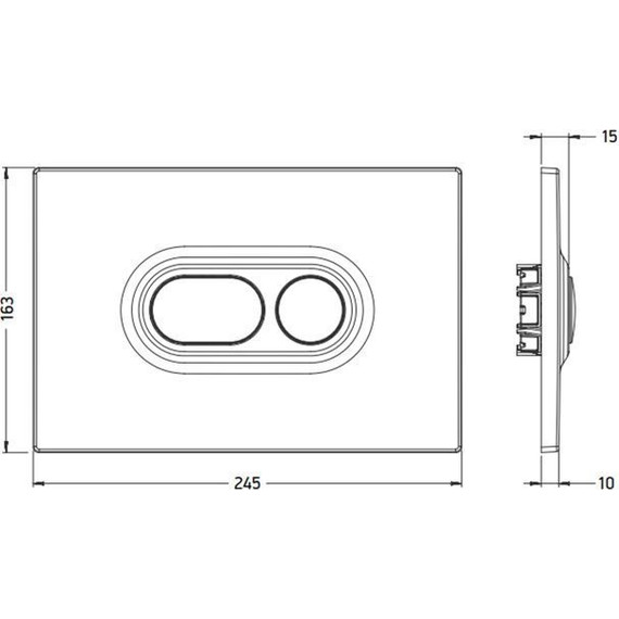 Кнопка смыва Artceram Atelier 702.000.17, чёрный матовый фото 2