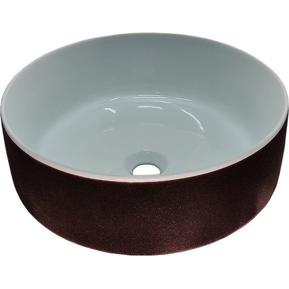 Раковина-чаша ArtCeram Cognac 42 см COL001 01 65 bianco/testa di moro фото 
