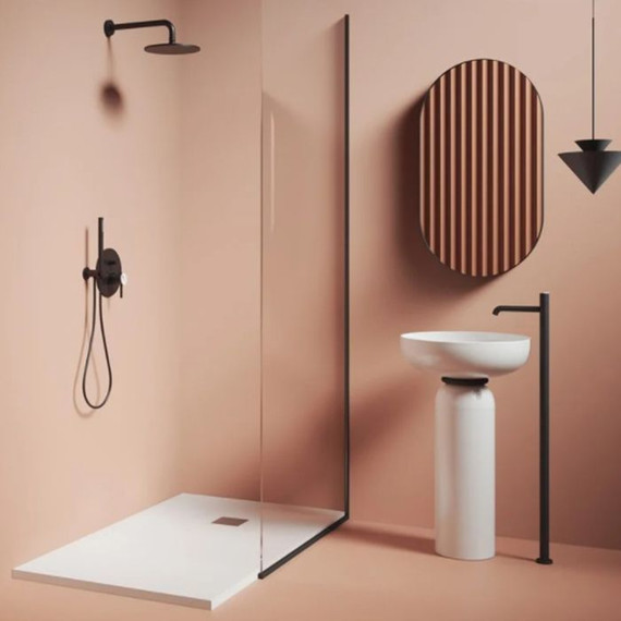 Раковина с пьедесталом ArtCeram Jolie 50 см JOL001 05 00, белый матовый/чёрный фото 2