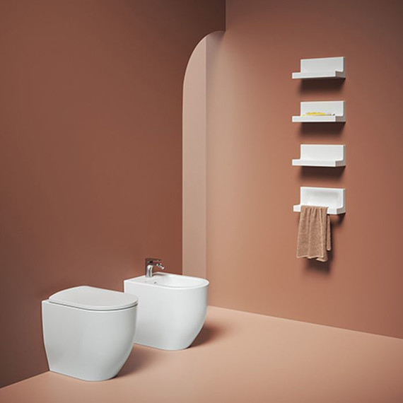 Унитаз приставной ArtCeram Monet MNV002 01 00, белый глянцевый фото 2