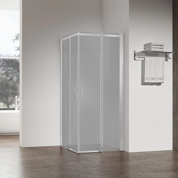 Душевое ограждение Veconi Rovigo Pear 110x90 см RV50CH-11090-02-C8, хром/матовое фото 