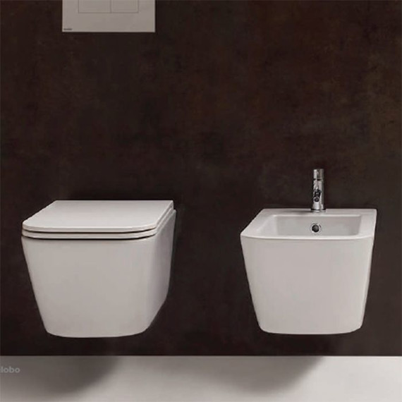 Унитаз подвесной безободковый Globo Stone STS05.BO, белый матовый, Цвет производителя: белый матовый фото 3