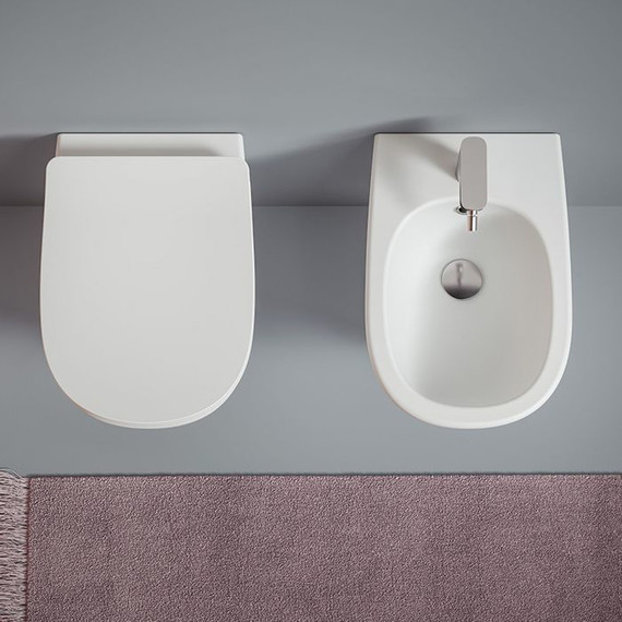 Унитаз подвесной безободковый ArtCeram Ten TEV006 01 00 сиденье с крышкой микролифт фото 3