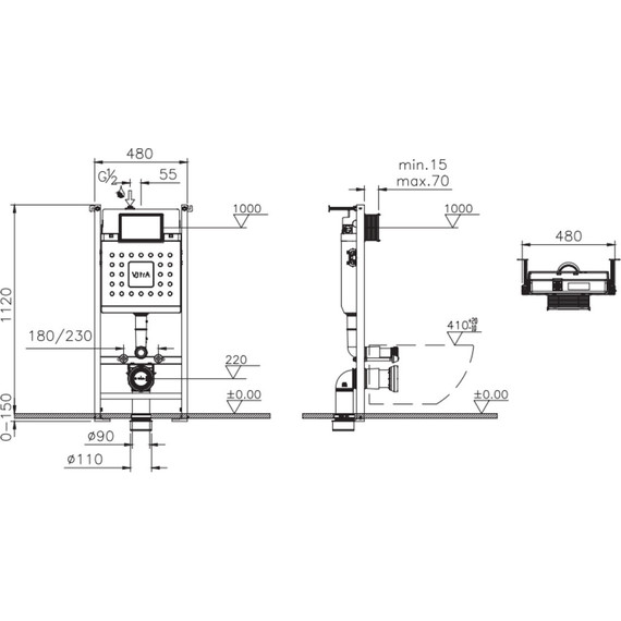 Инсталляция для унитаза Vitra V-Fix Core 732-5800-01 - 4 Инсталляция для унитаза Vitra V-Fix Core 732-5800-01 фото 4