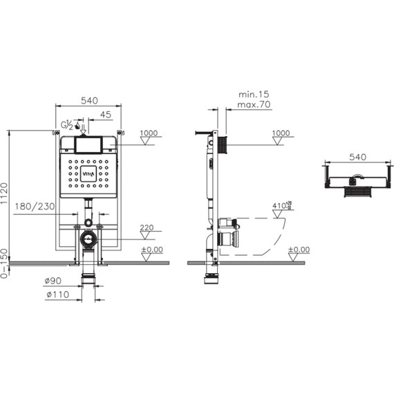Инсталляция для унитаза Vitra V-Fix Core 738-5800-01 - 4 Инсталляция для унитаза Vitra V-Fix Core 738-5800-01 фото 4