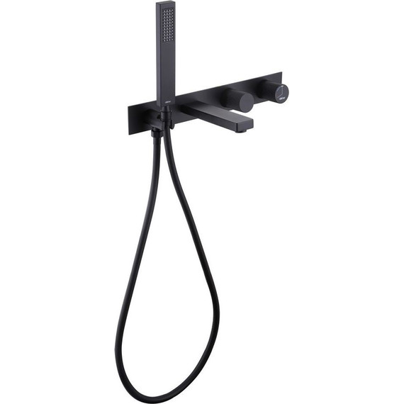 Смеситель для ванны Abber Rund AF8730B, черный матовый, Цвет производителя: чёрный матовый фото 2