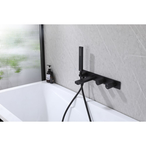 Смеситель для ванны Abber Rund AF8730B, черный матовый, Цвет производителя: чёрный матовый фото 3