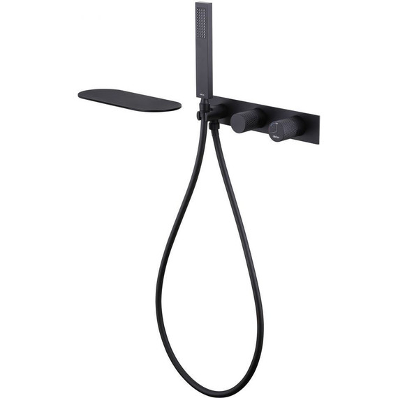 Смеситель для ванны Abber Rund AF8731B, черный матовый, Цвет производителя: чёрный матовый фото 2