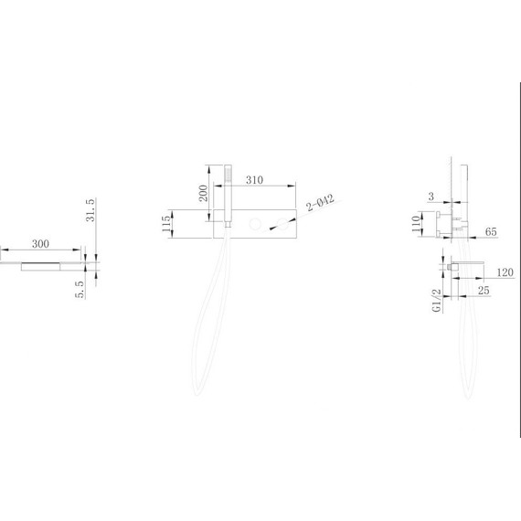 Смеситель для ванны Abber Rund AF8731NG, никель, Цвет производителя: никель фото 4