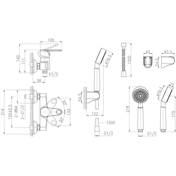 Смеситель для душа Cersanit Cari A63029 фото 10