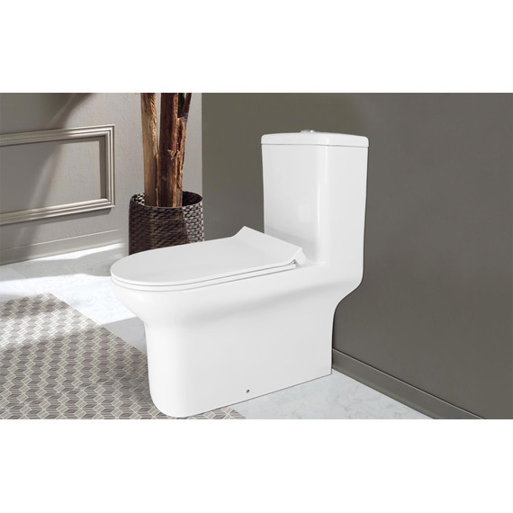 Унитаз-моноблок безободковый Creo Ceramique One ON0103 с крышкой микролифт фото 13