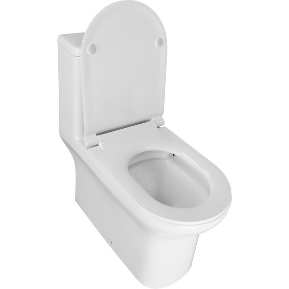 Унитаз-моноблок безободковый Creo Ceramique One ON0103 с крышкой микролифт фото 2